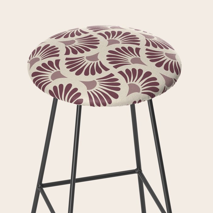 Vintage Fan Shell Pattern Stool Gallery Image 2