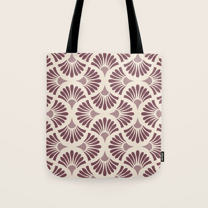 Vintage Fan Shell Pattern Tote Bag Gallery Image 1