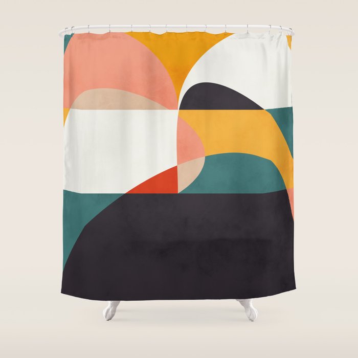 modern shapes 6 Shower Curtain Gallery Image 1
