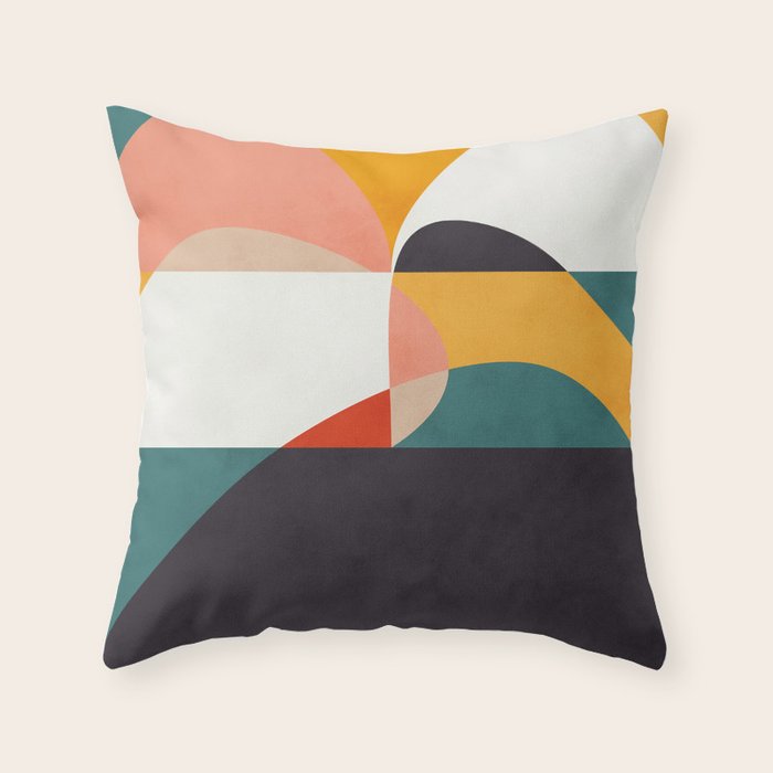 modern shapes 6 Throw Pillow Gallery Image 6