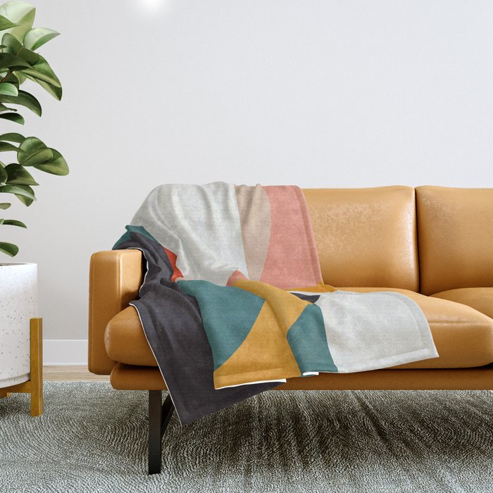 modern shapes 6 Throw Blanket Gallery Image 1