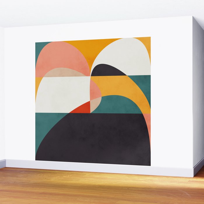modern shapes 6 Wall Mural Gallery Image 2