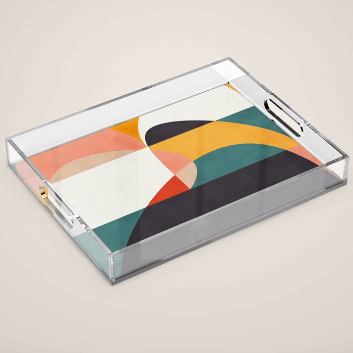 modern shapes 6 Acrylic Tray Gallery Image 1
