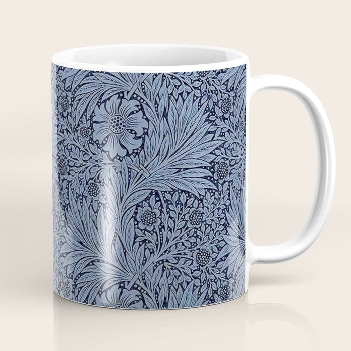 William Morris Marigold Navy Coffee Mug Gallery Image 1