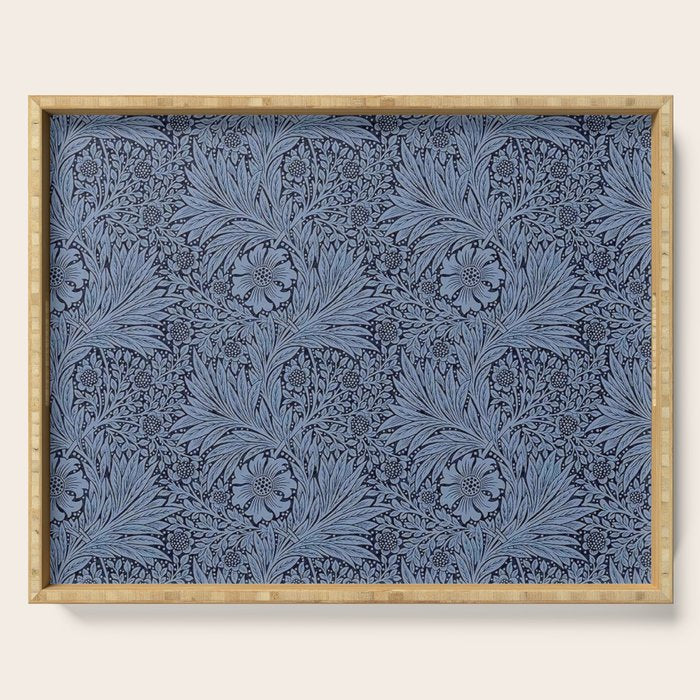 William Morris Marigold Navy Serving Tray Gallery Image 1