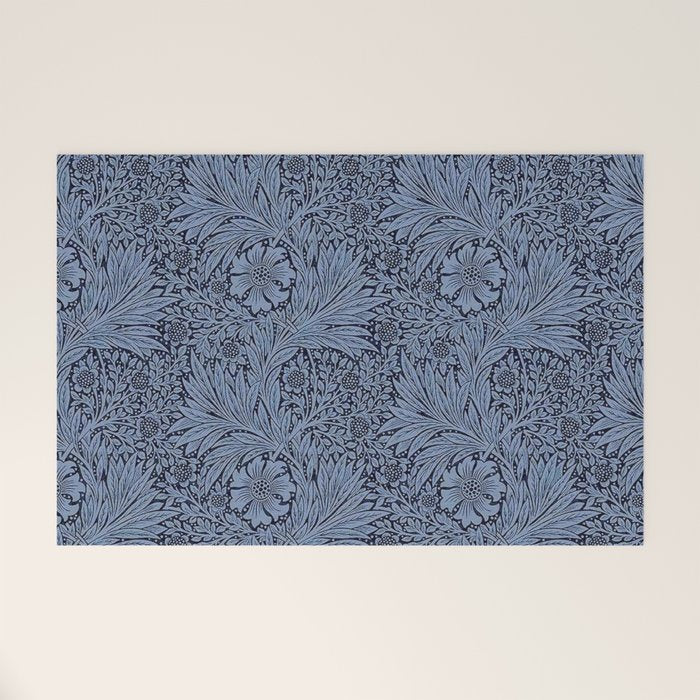 William Morris Marigold Navy Welcome Mat Gallery Image 1