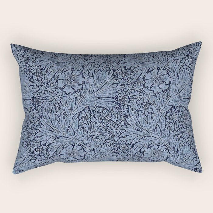 William Morris Marigold Navy Rectangular Pillow Gallery Image 1