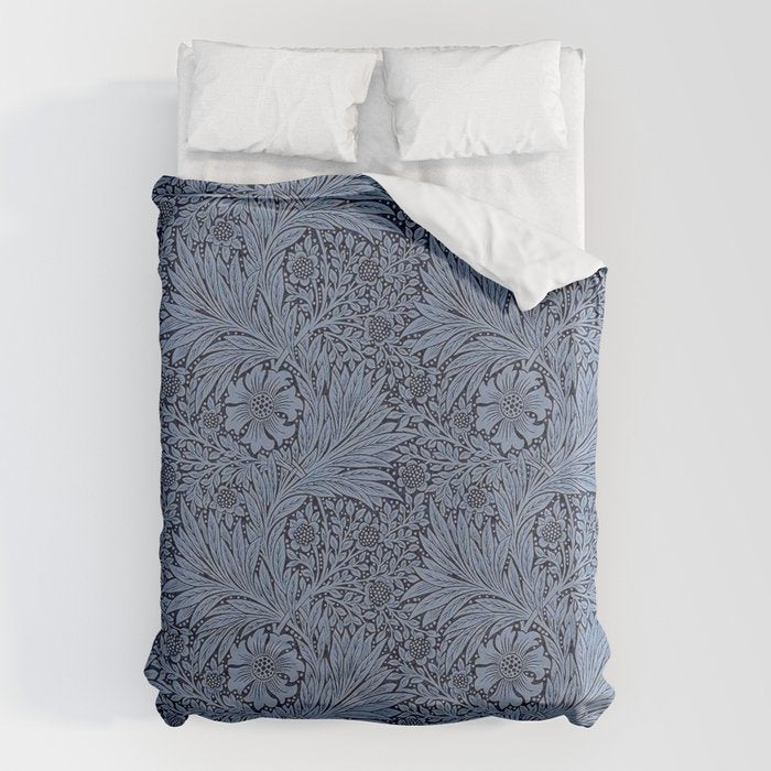 William Morris Marigold Navy Duvet Cover Gallery Image 1