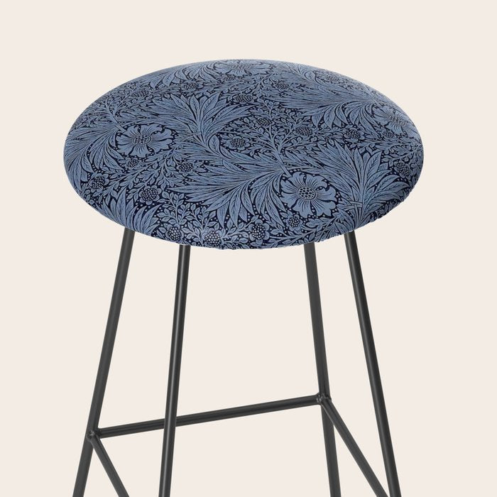 William Morris Marigold Navy Stool Gallery Image 2