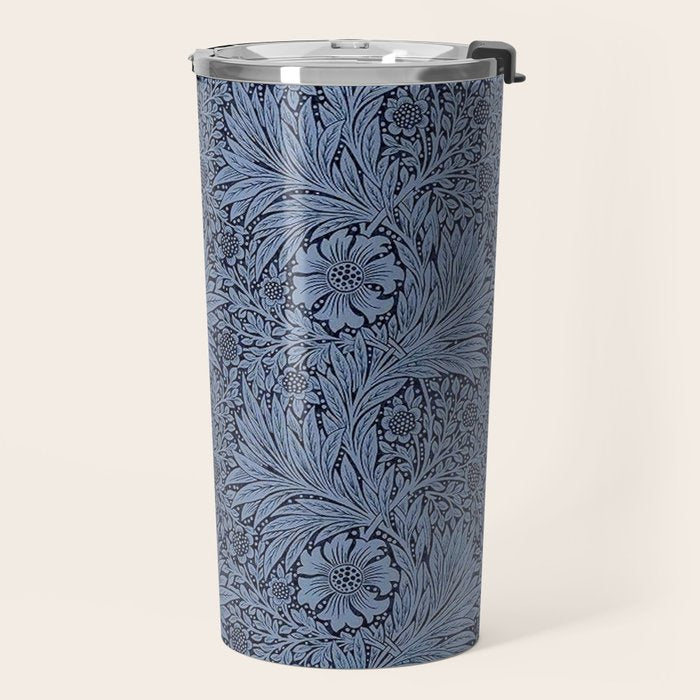 William Morris Marigold Navy Travel Mug Gallery Image 2