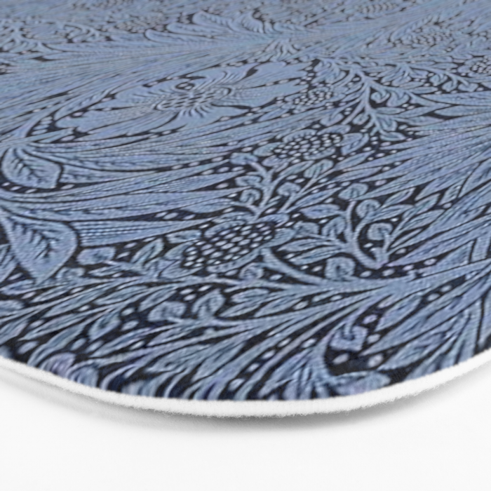 William Morris Marigold Navy Bath Mat Gallery Image 3