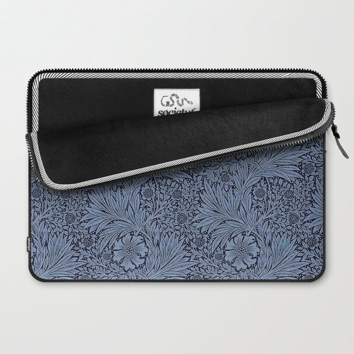 William Morris Marigold Navy Laptop Sleeve Gallery Image 2