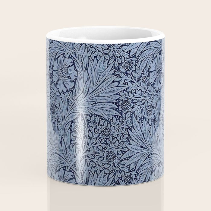 William Morris Marigold Navy Coffee Mug Gallery Image 4