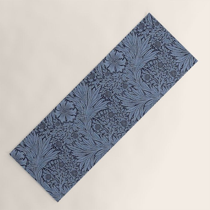 William Morris Marigold Navy Yoga Mat Gallery Image 1
