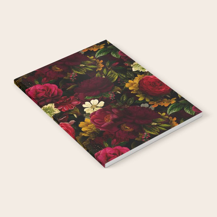 Dutch Midnight Vintage Red Roses Garden Notebook Gallery Image 1