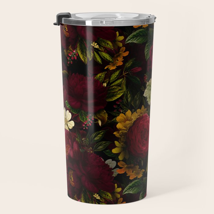 Dutch Midnight Vintage Red Roses Garden Travel Mug Gallery Image 3