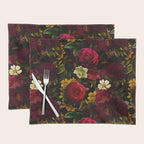 Dutch Midnight Vintage Red Roses Garden Placemat Gallery Image 1