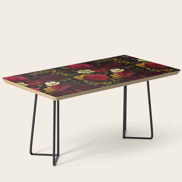 Dutch Midnight Vintage Red Roses Garden Coffee Table Gallery Image 1