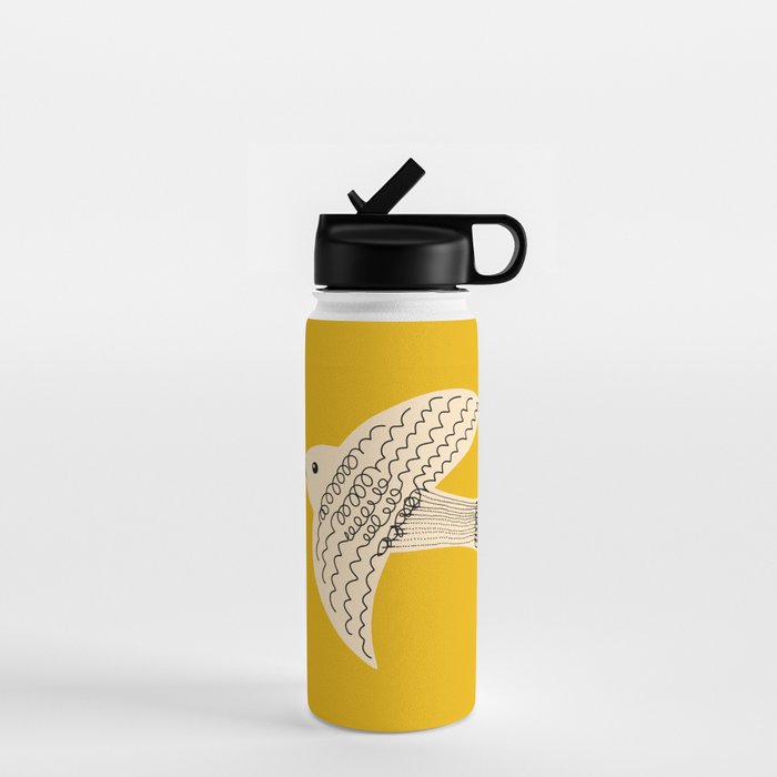 Yellow starling Water Bottle Gallery Image 1