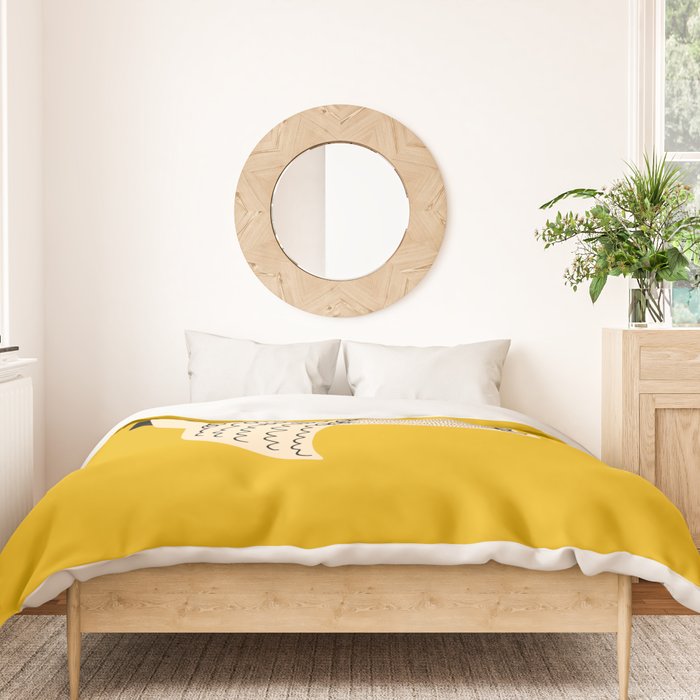 Yellow starling Duvet Cover Gallery Image 3