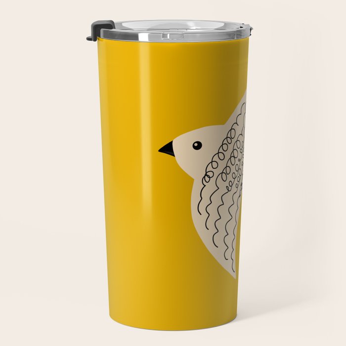 Yellow starling Travel Mug Gallery Image 3