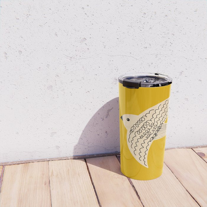 Yellow starling Travel Mug Gallery Image 4