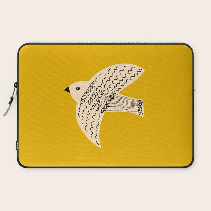 Yellow starling Laptop Sleeve Gallery Image 2