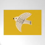 Yellow starling Welcome Mat Gallery Image 1