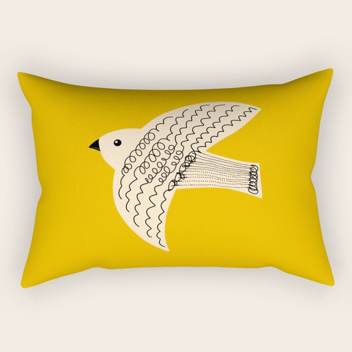 Yellow starling Rectangular Pillow Gallery Image 2