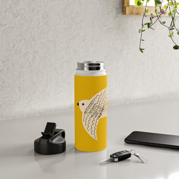 Yellow starling Water Bottle Gallery Image 4