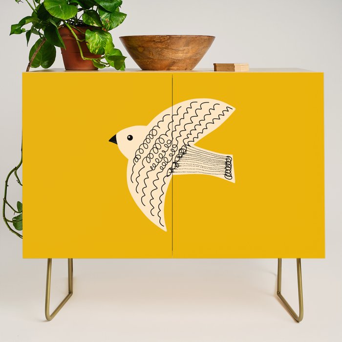 Yellow Starling Credenza