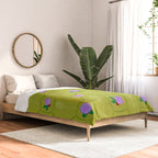 Tennis Rackets & Roses in Lime & Lavender Comforter Gallery Image 2