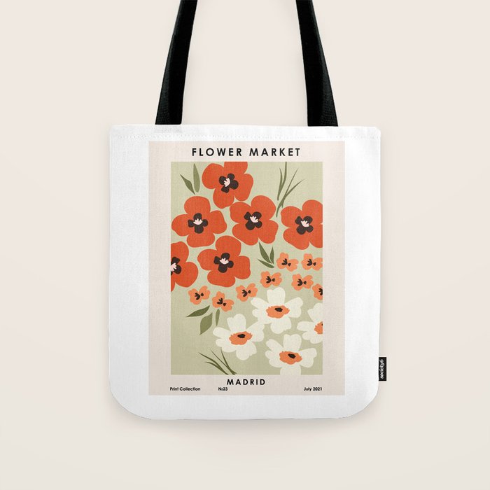 Flower market. Madrid Tote Bag Gallery Image 1