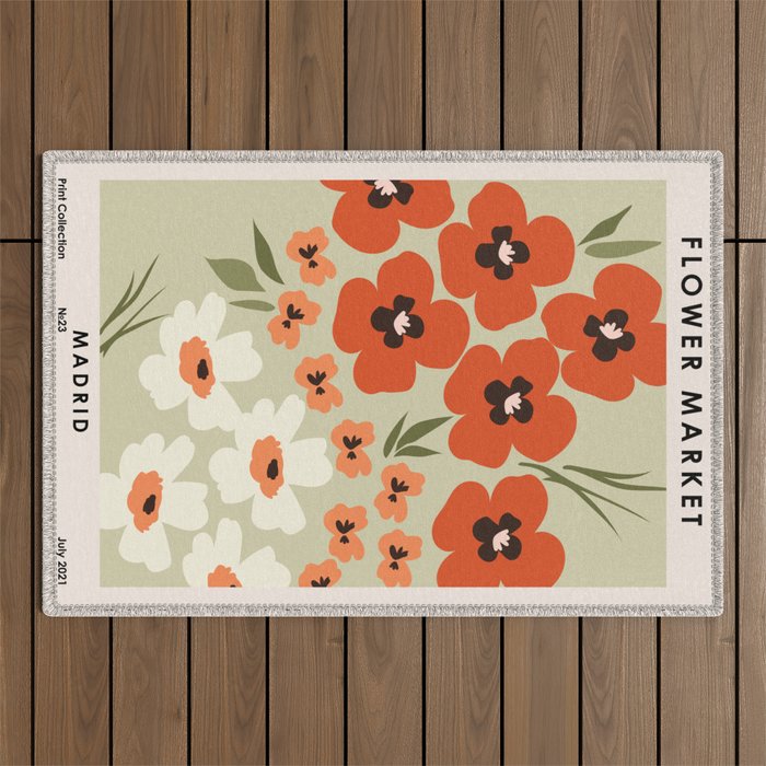 Flower market. Madrid Outdoor Rug