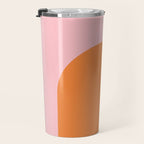 Minimal Modern Archway Color Block in Orange and Pink Travel Mug Gallery Image 3