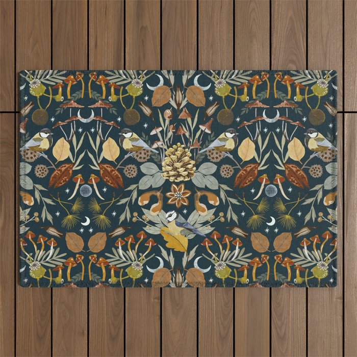 Birds in Autumn Night DP Outdoor Rug Gallery Image 1