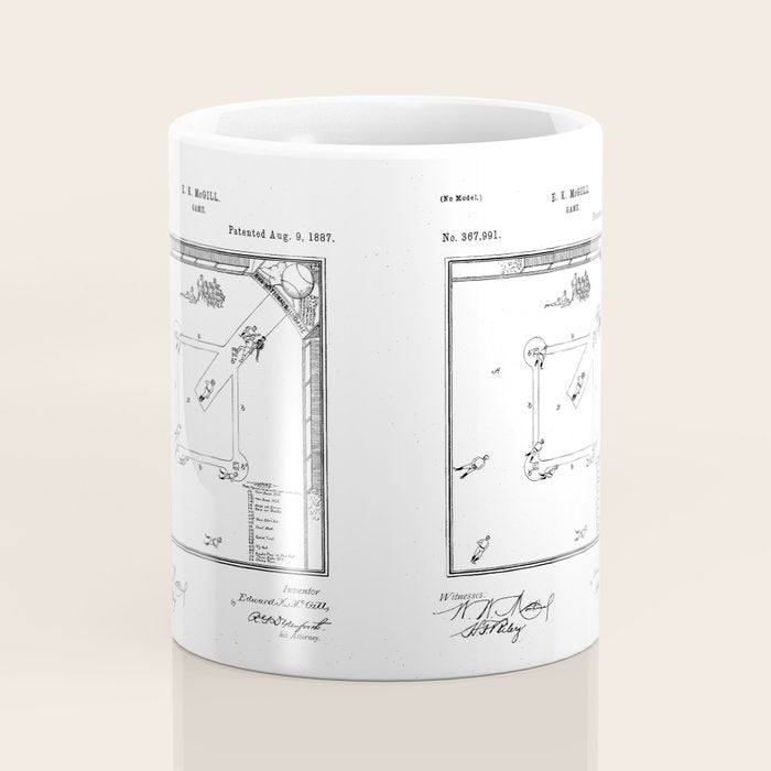 Baseball Patent - Sports Fan Softball Baseball Art - Antique Coffee Mug Gallery Image 4