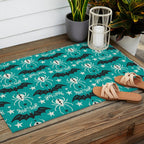 Night Creatures - Teal Outdoor Rug Gallery Image 2