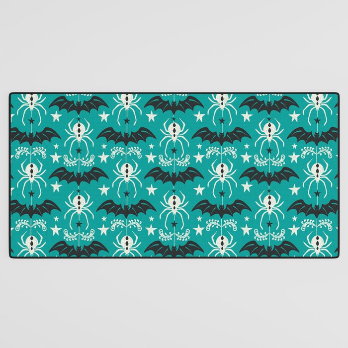 Night Creatures - Teal Desk Mat Gallery Image 3