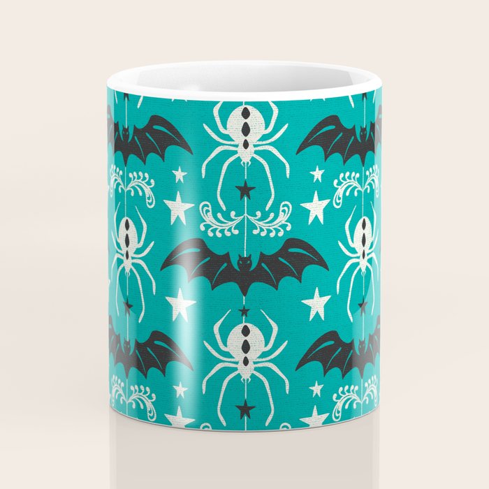 Night Creatures - Teal Coffee Mug Gallery Image 4
