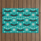 Night Creatures - Teal Outdoor Rug Gallery Image 1