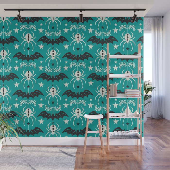 Night Creatures - Teal Wall Mural Gallery Image 1