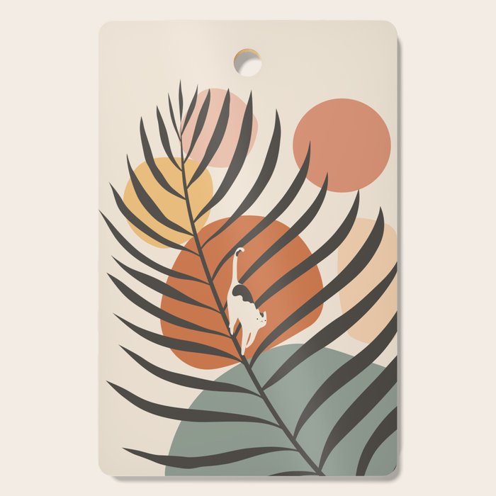 Cat and Plant 32 Cutting Board Gallery Image 1