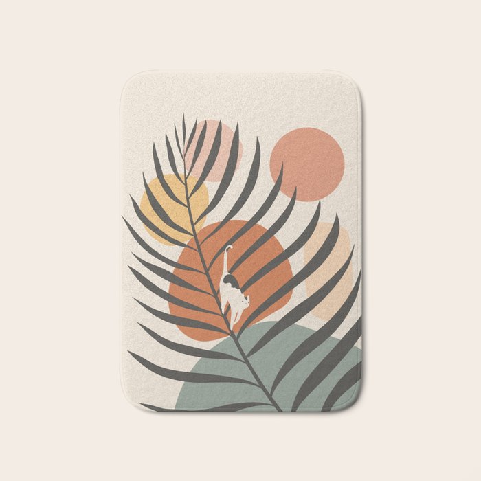Cat and Plant 32 Bath Mat Gallery Image 1