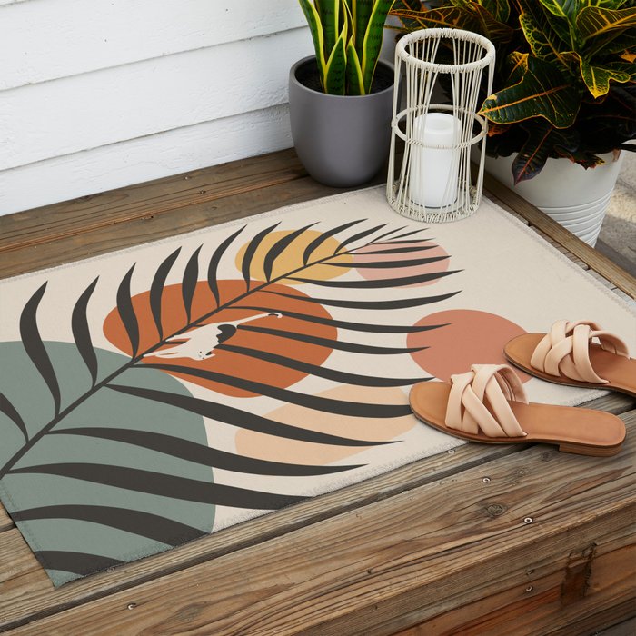 Cat and Plant 32 Outdoor Rug Gallery Image 2