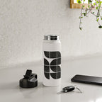 Mid-Century Modern No.35 - Woodblock Print Water Bottle Gallery Image 4