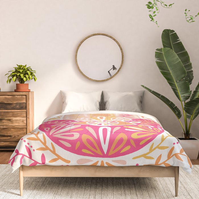 Hamsa Hand â Pink & Peach Palette Comforter Gallery Image 3