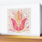Hamsa Hand â Pink & Peach Palette Wall Mural Gallery Image 2