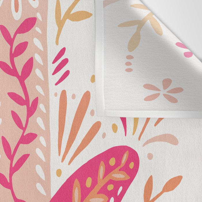 Hamsa Hand â Pink & Peach Palette Wall Tapestry Gallery Image 3