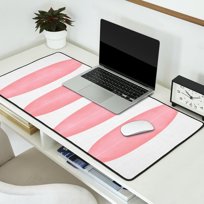 Surfboards in Pink Desk Mat Gallery Image 2